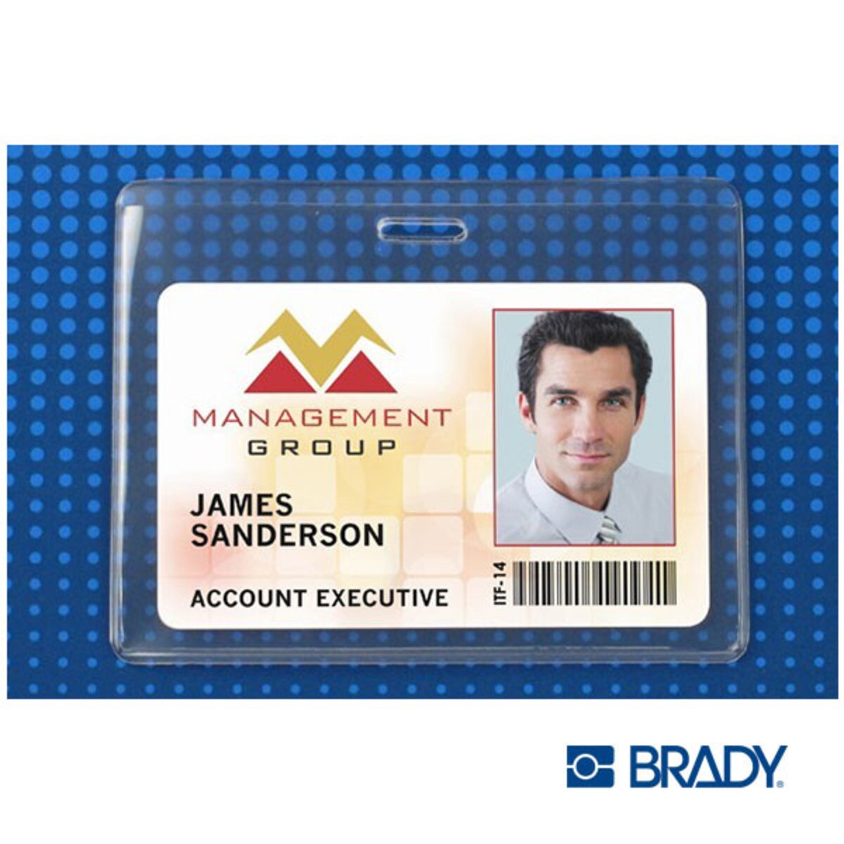 Brady 504-CHS on blue background